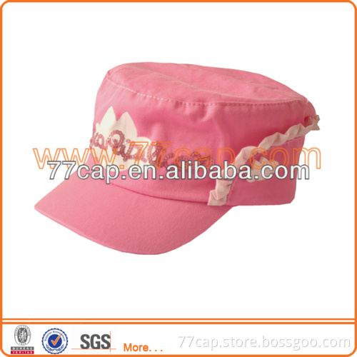 fashion pink cadet military cap for girls